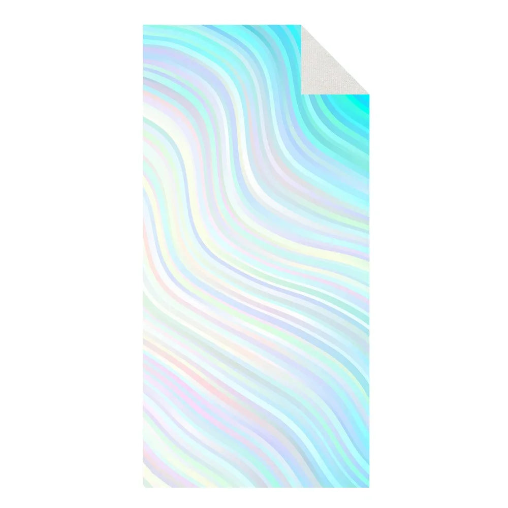 ocean glow towel pattern pastel wave design microfibre beach towel detail