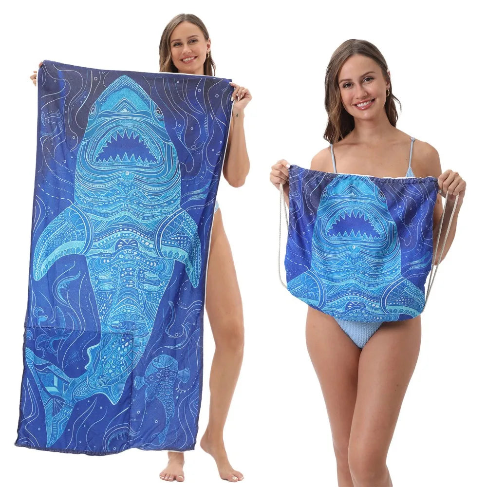 Microfibre Beach Towel Backpack