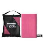 rose red microfibre sports towel with carry bag compact towel