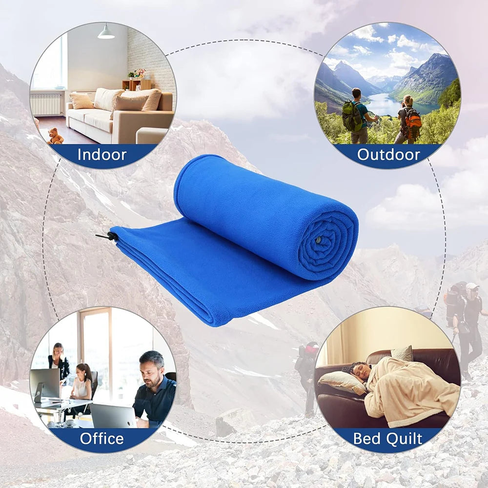 microfiber fleece sleeping bag liner for camping travel and hostels