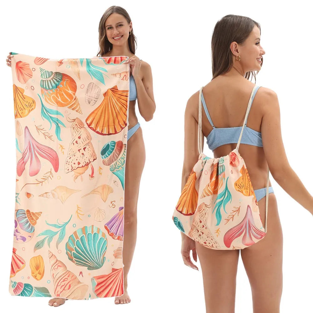 Microfibre Beach Towel Backpack