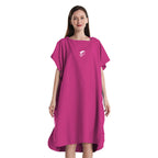 pink changing robe microfibre quick dry unisex beach poncho front view