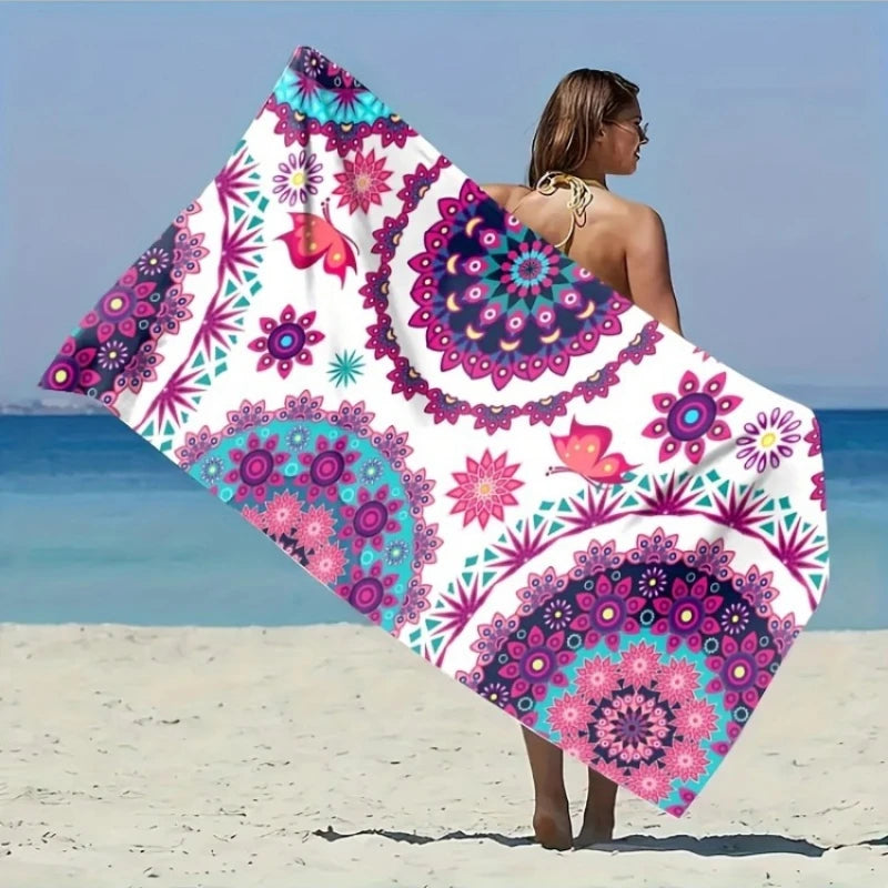 SunVibe Oversized Microfiber Beach Towel – Sand Free