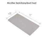 Oversized microfibre beach towel size 80x180 cm full body coverage quick dry towel