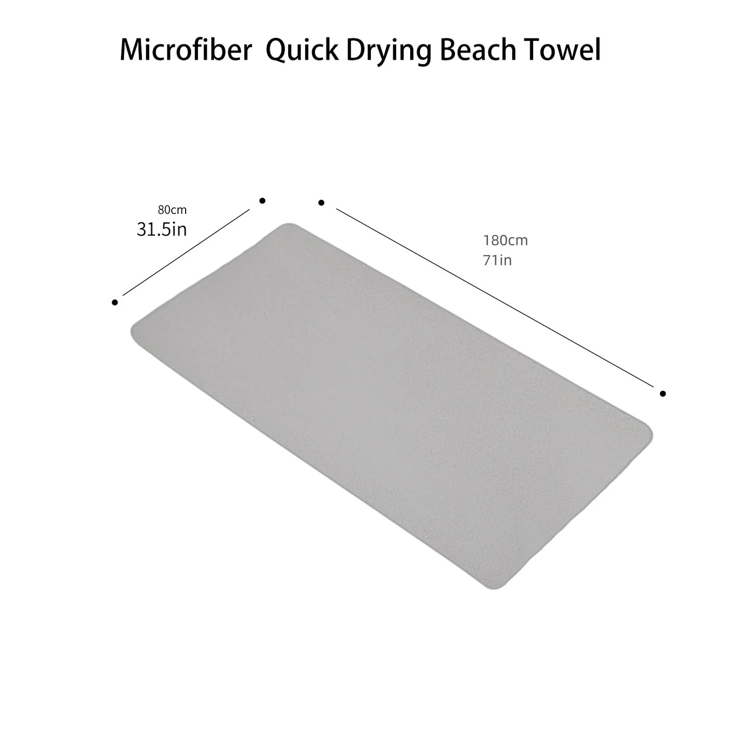 Oversized Quick-Dry Microfiber Beach Towel