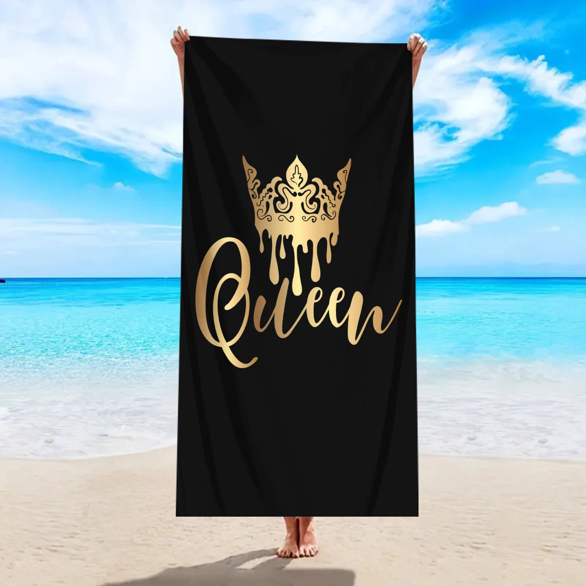 Microfibre Beach Towel – King & Queen Design