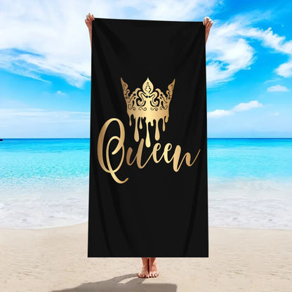 Microfibre Beach Towel – King & Queen Design