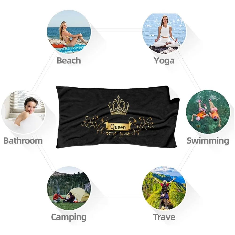 Strawberry Stripe Microfiber Beach Towel – Sand Free
