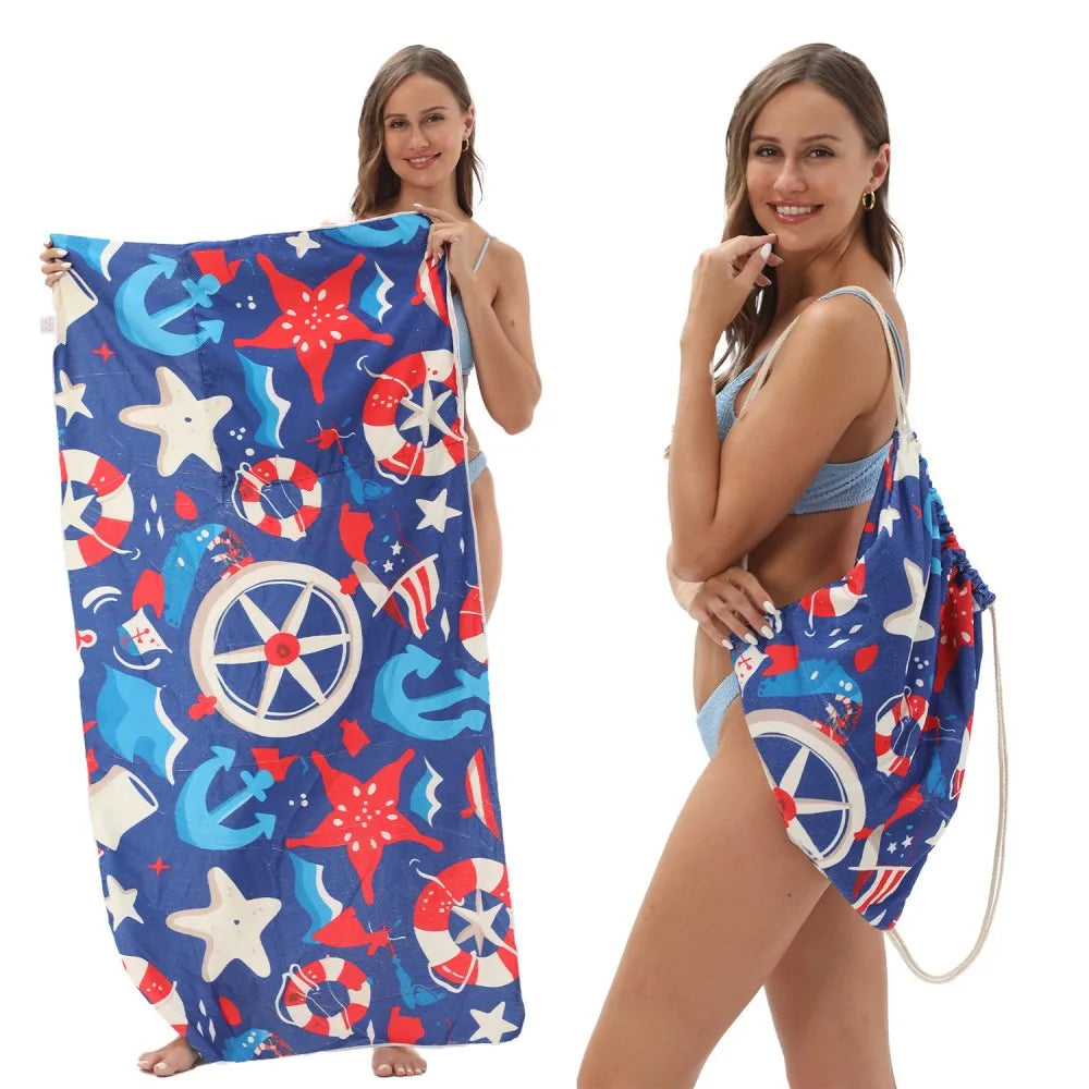 Microfibre Beach Towel Backpack