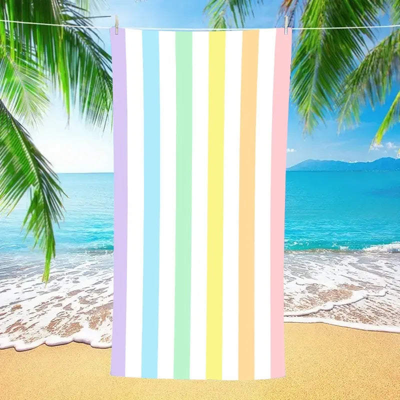 Double-Sided Striped Beach Towel