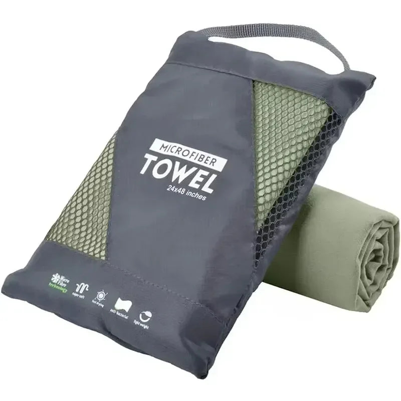 microfibre sports towel with carry bag compact travel towel