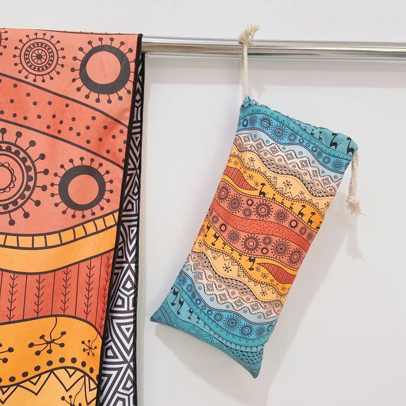 Premium Double-Sided Microfibre Quick-Dry Sports & Beach Towel – Sunset Horizon