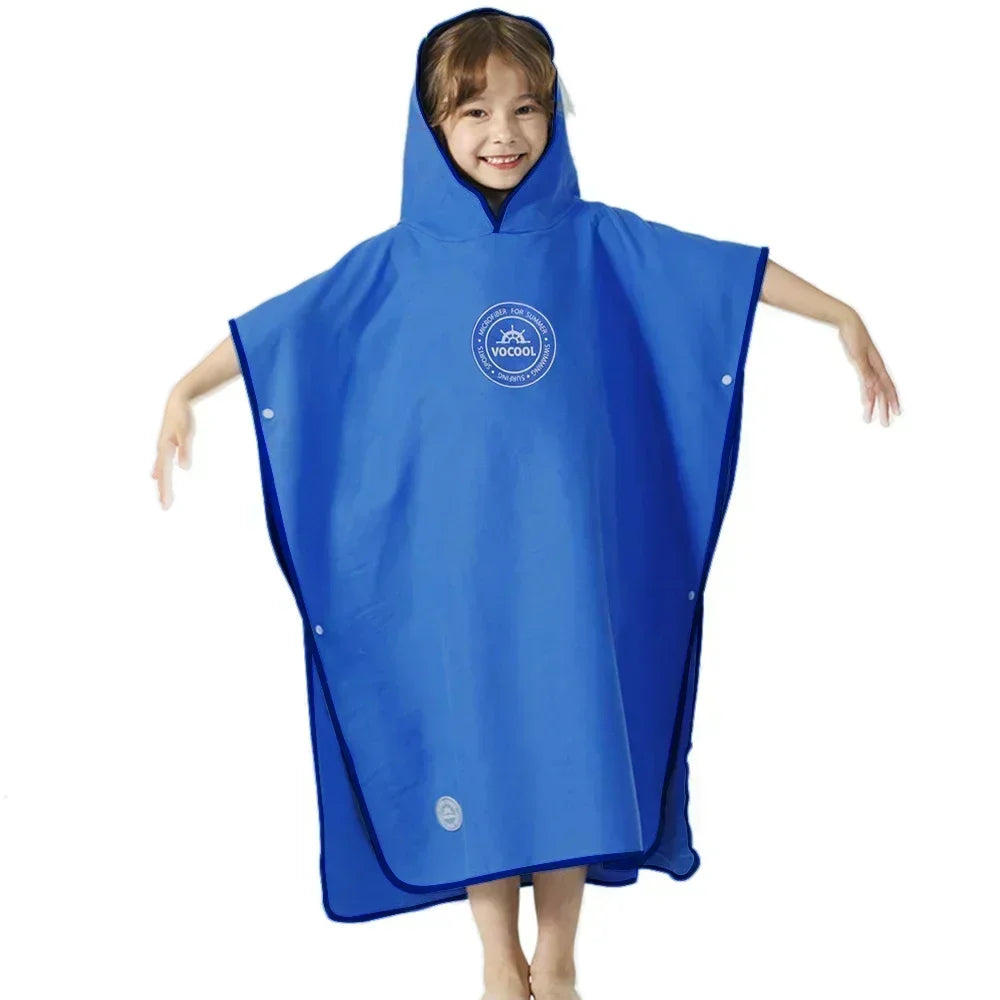 Hooded Microfiber Swim Poncho