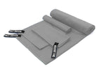 quick dry microfibre towel set light grey
