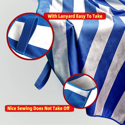 2-Piece Striped Microfibre Quick-Dry Towel