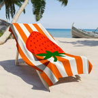 Strawberry Stripe Microfiber Beach Towel – Sand Free