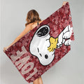 Cartoon Beagle-Inspired Microfibre Beach Towel