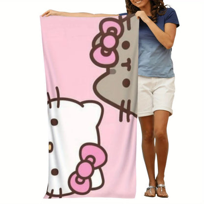 Boho Kitty Beach Towel