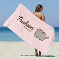 Cute Cats Microfibre Beach Towel - Pink Logo