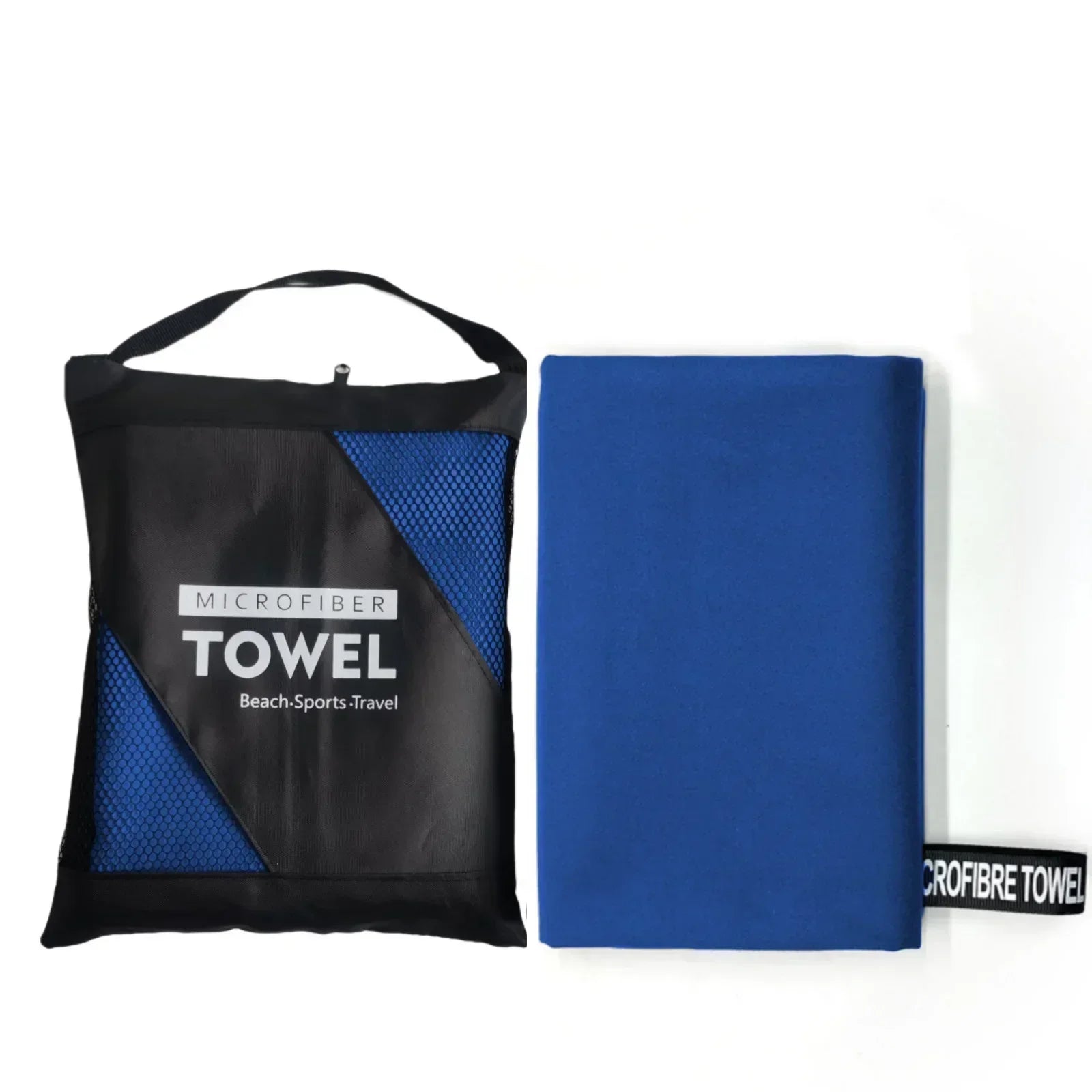sapphire blue microfibre sports towel lightweight travel towel