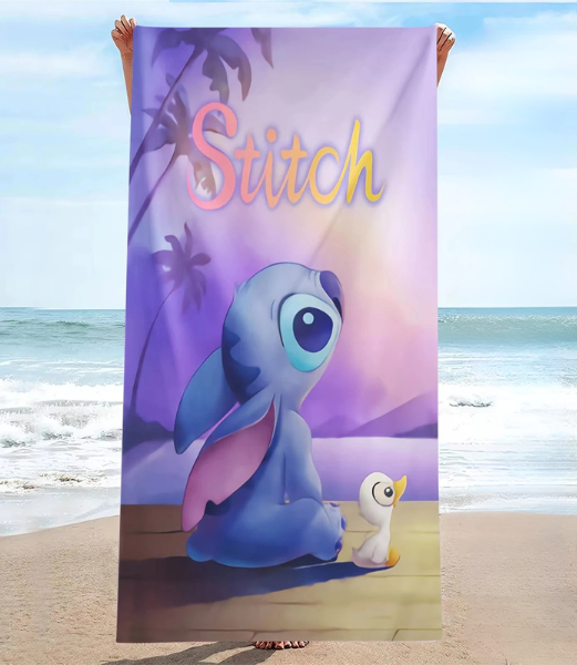 Cartoon Alien Microfibre Beach Towel