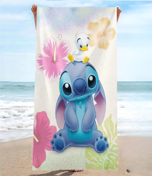 Cartoon Alien Microfibre Beach Towel