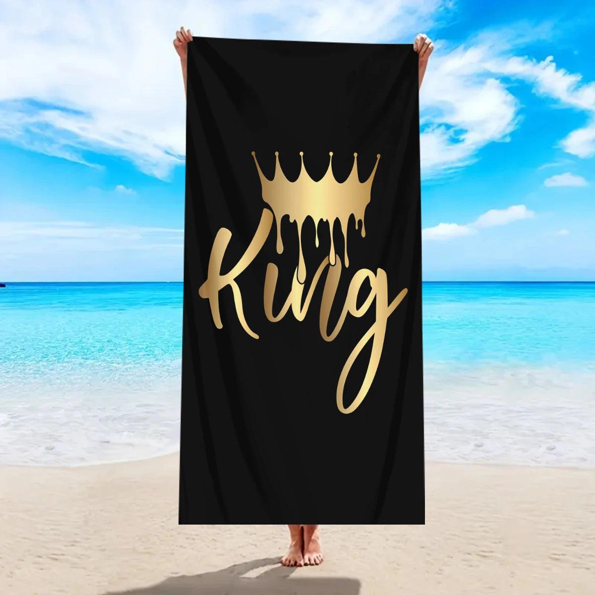 Microfibre Beach Towel – King & Queen Design