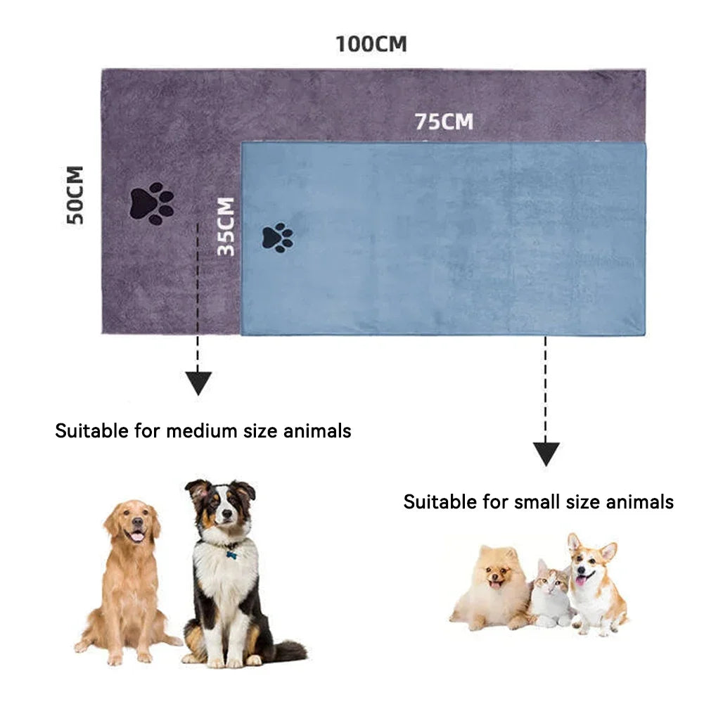 Microfiber Pet Bath Towel: Super Soft & Absorbent for Ultimate Pet Comfort