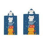 MiniCat kinderponcho met capuchon in twee maten voor kinderen