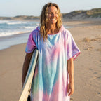 Sneldrogende Microvezel Poncho met Capuchon – Pastel Koraal