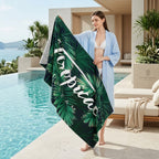 double sided towel poolside use lightweight quick dry microfibre towel modern print