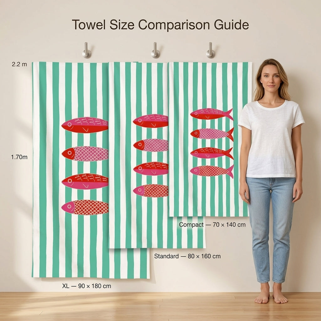 Coastal Sardine Microfiber Beach Towel – Sand Free