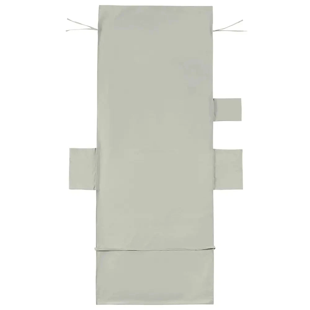beige microfiber beach chair towel with side pockets