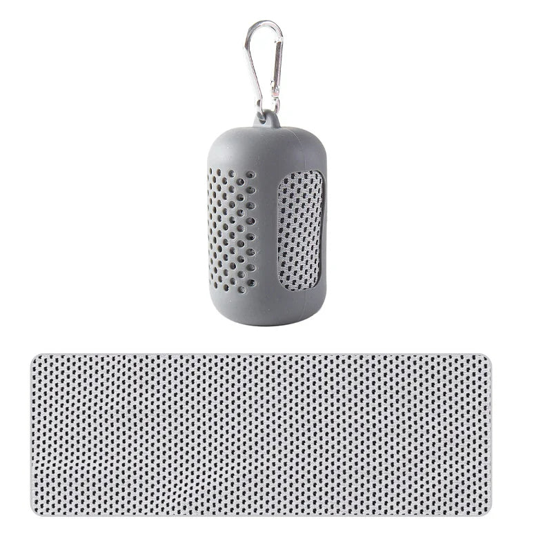 Circular Silicone Wrapped Cold Towel: Instant Cooling & Ultimate Portability
