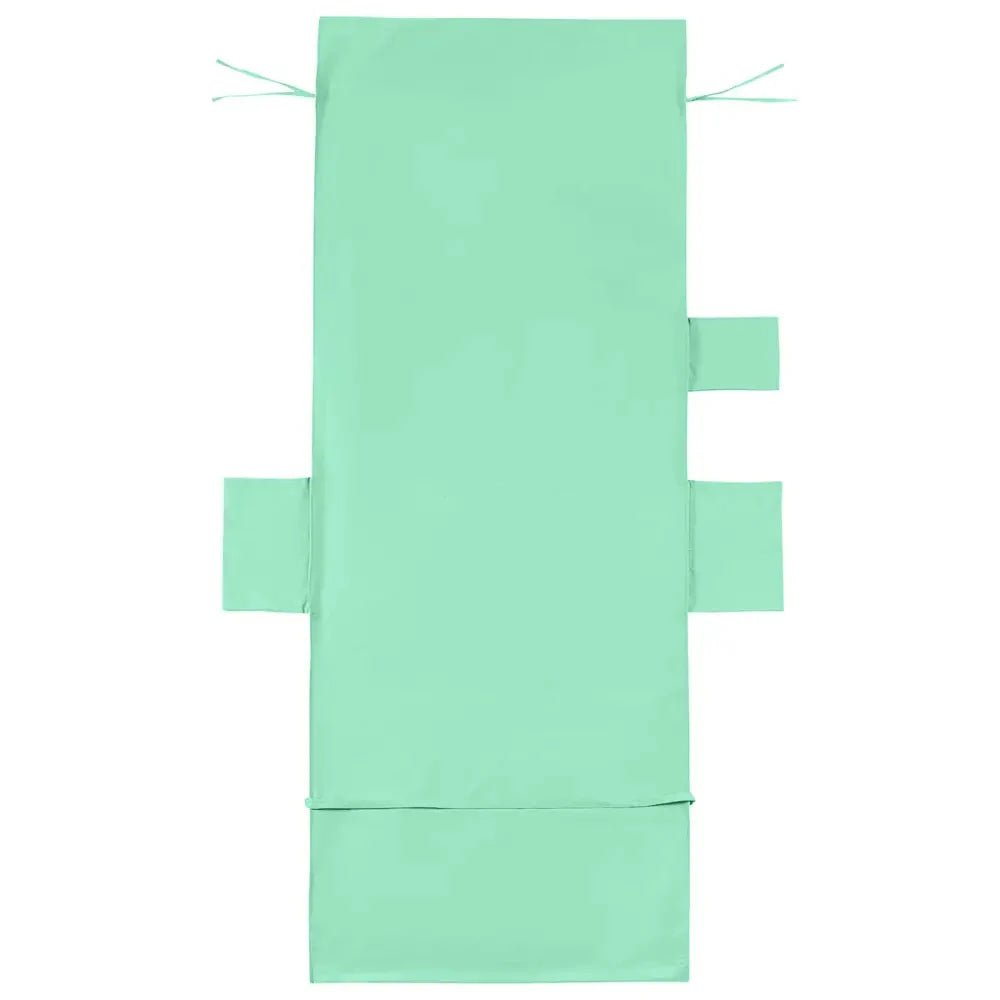 mint green microfiber beach chair towel with side pockets
