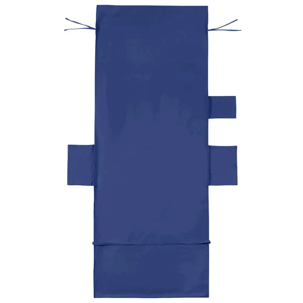 navy microfiber beach chair towel with side pockets