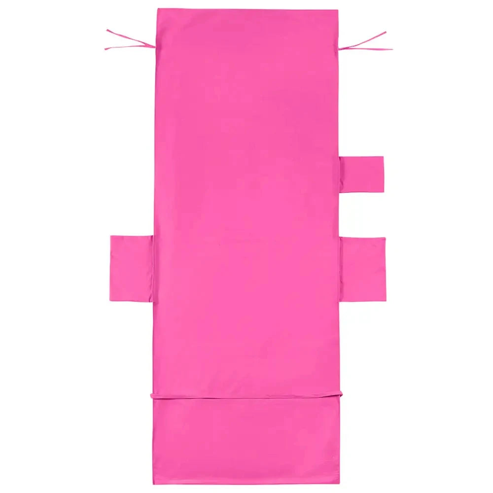 pink microfiber beach chair towel with side pockets