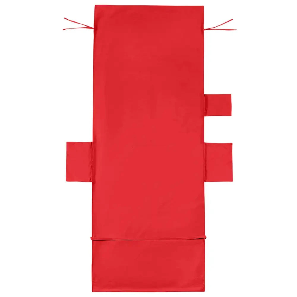 red microfiber beach chair towel with side pockets