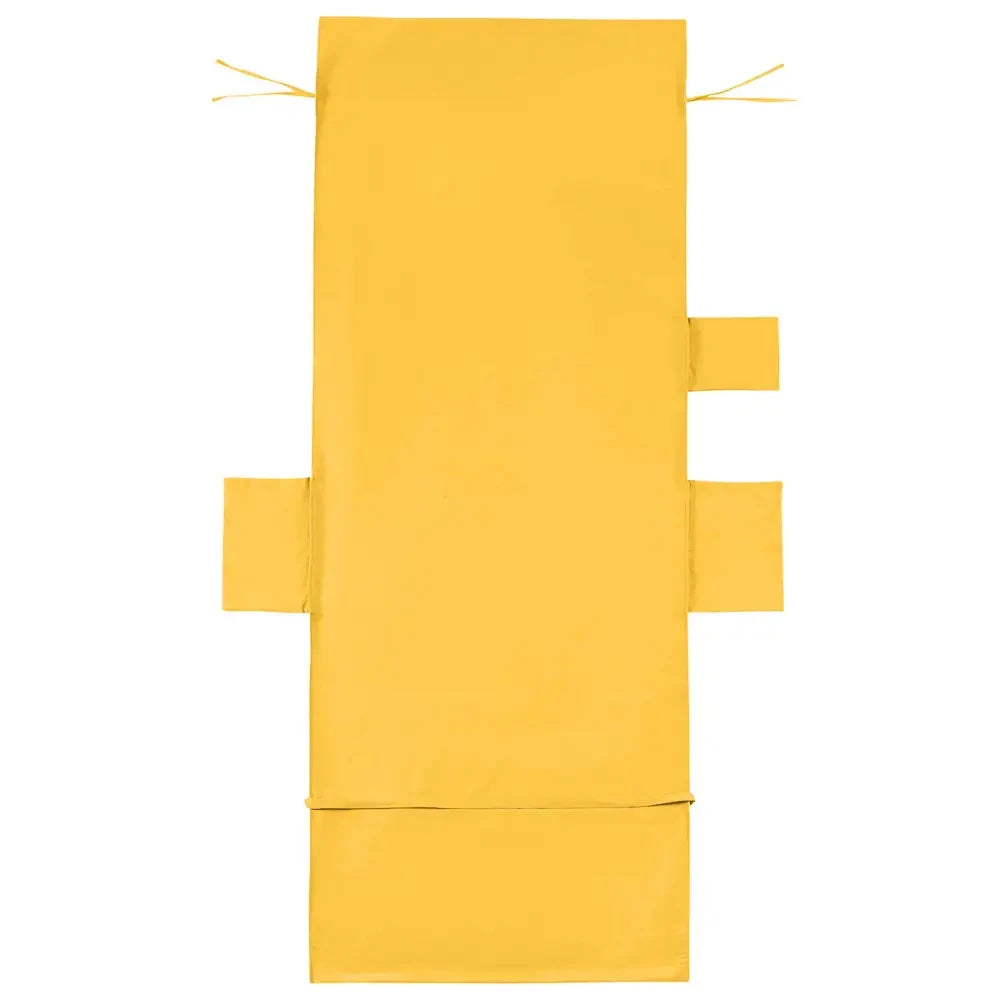 yellow microfiber beach chair towel with side pockets